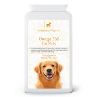 Pawsome Vitality Omega 3-6-9 for Pets – 120 Softgels (1000mg)