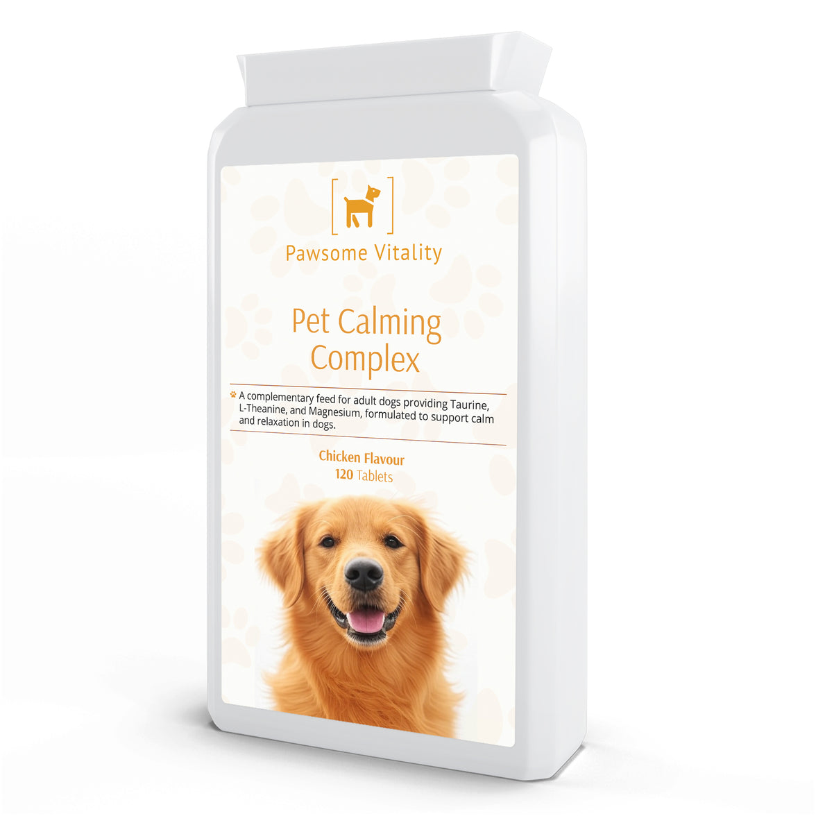 Pawsome Vitality Pet Calming Complex – 120 Tablets (Chicken Flavour)