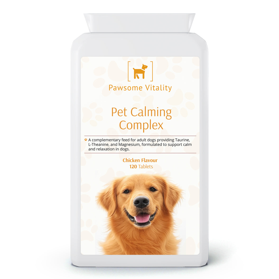 Pawsome Vitality Pet Calming Complex – 120 Tablets (Chicken Flavour)